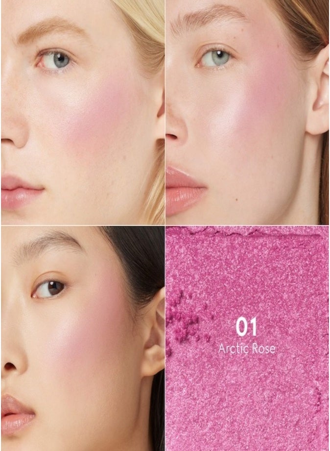 Gucci Glow Dewy Powder Blush 5.5g – 01 Arctic Rose Radiant Long-Wear Cheek Color - Image 2